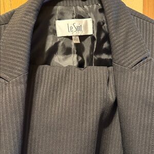 Le Suit Charcoal Pinstripe Jacket